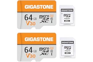 GIGASTONE 64GB Micro SD Card 2-Pack, V30 4K Video Recording, Surveillance, Security Camera, Dash Cam, Drone, 95MB/s MicroSDXC