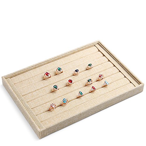 Linie 7 Lodenstoff Ring Ohrring Schmuck Tray Showtasche Display Tasche Organizer - 