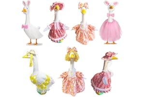 1Set Holiday Porch Goose Outfits,Valentines St. Patrick's Day Easter Summer GooseOutfit Lawn Porch Goose Clothes Fits 23" Cem