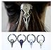 Wendingstan skulls Women Girls Hair Tie Rope Rubber Bands Elastic Ponytail Holders Pack of 4 (Black+Golden+Silver+Bronze)