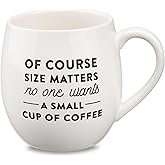 MIECOO Large Ceramic Coffee Mug, 24 Oz Coffee Cup for Office and Home, Big Jumbo Coffee Mug for Latte Milk Tea Cocoa Cereal, Dishwasher and Microwave Safe, Ideal for Family and Friends (Matte White)