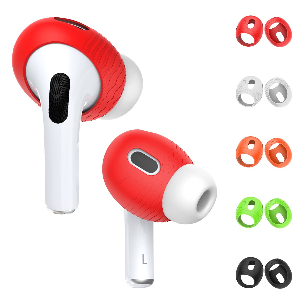Photo 1 of (5 Pairs) for AirPods Pro 2 Ear Tips Covers[Fit in The Charging Case], Silicone Anti-Slip Ear Tips Cover for AirPods Pro 2nd Generation 2022
