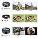 Phone Camera Lens,Kaiess 120° Super Wide Angle Lens + 198° Fisheye Lens & 15X Macro Lens, Clip on 3 in 1 Cell Phone Lens Kit for iPhone X, 8, 7, 6s, 6 Plus and More