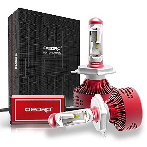 oEdRo H4 9003 hb2 High Low Beam LED Headlight Bulbs Conversion Kit Fanless Fog light Bulbs 12v Dark Spot Free Super Bright Xenon White 6000K 8000 Lumens