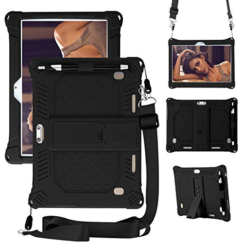 RLTech Case for LNMBBS X30, Soft Kid Friendly Light Weight Build in Kickstand Protective Case for LNMBBS X30/UNNU 10inch/UCSUOKU 10 inch/MDY 10 inch, Black-A