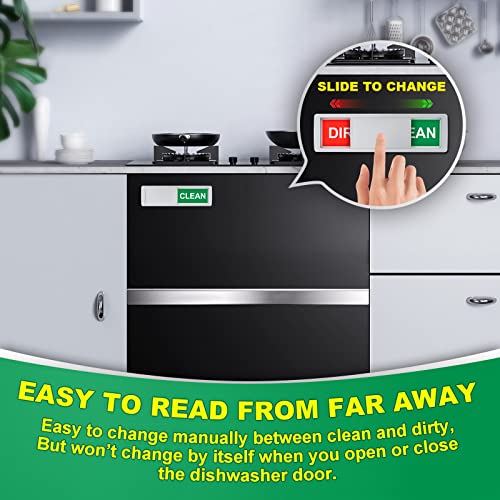 Dishwasher Clean Dirty Sign, Double Sided Kitchen Dish Washer