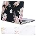 MOSISO Compatible with MacBook Pro 13 inch Case with CD-ROM (Model: A1278, Old Version Release 2012-2008), Plastic Peony Hard Shell Case & Keyboard Cover Skin & Screen Protector, Black