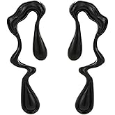 Irregular WaterDrop Earrings Melted Liquid Asymmetrical Drop Earrings for Women Embrace Minimalist Statement Earrings Jewelry