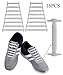 Uniqhia No Tie Shoelaces for Kids and Adults - Multicolor Fashion Sports Fan Shoelaces - Fits Most Types Shoes - Sneaker Boots, Board Shoes Sport Shoes and Leisure Footwear (White)