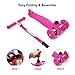 ChromeWheels Scooter for Kids, Deluxe 4 Adjustable Height 3 Wheels Glider with Kick, Lean to Steer with LED Flashing Light, Pink