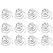 Polytree 12 Pcs Spiral Hairpins Wedding Bridal Pearl Crystal Flower Coil Hair Accessories (Diamond Shape)