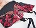 TVRtyle Wine Red Embroidery Flower Women Sexy Garter Belts for Stockings Metal Buckles S086 (Large)