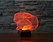 FIDDY898 Animal 3D Illusion Night Light 7 Colors Changing with Acrylic Flat & ABS Base & USB Charger Bunny