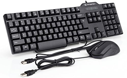 Wired Keyboard and Mouse Combo, Computer USB Office Keyboard with 6 Feet USB Cable and 3 Button Mouse