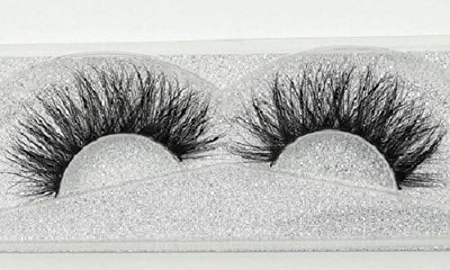 LINDSAY CHANEL 1Pair 3D Handmade Natural Mink Dramatic Volume Eyelashes, Bonus 2 Mini Eyelash Brushes with Gift Bag