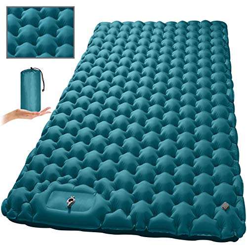 Double Sleeping Pad, MEETPEAK Foot Press Pump Inflating Camping
