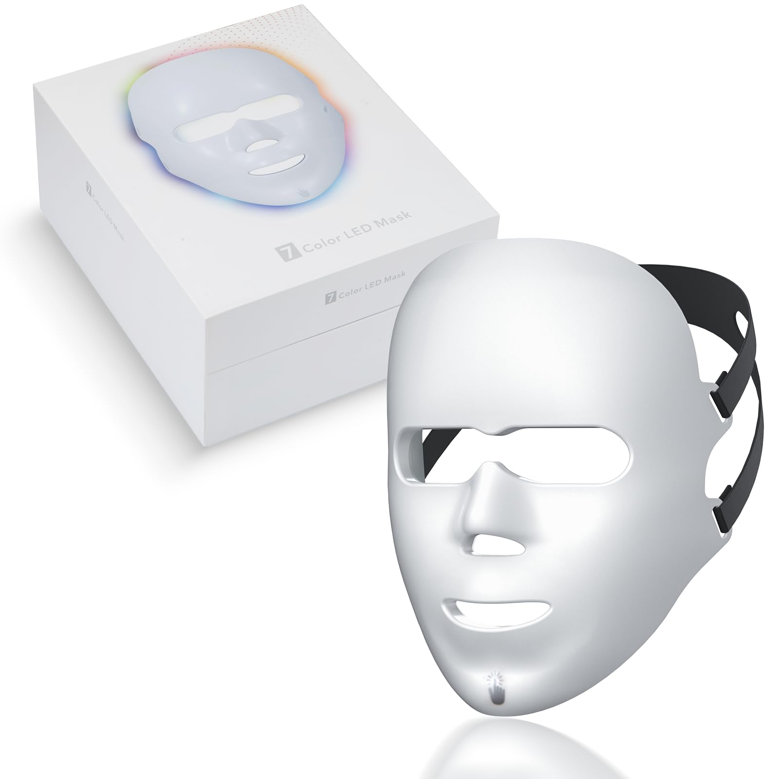 Facego Red Light Mask - 7 Colors Red Light Mask for Face, Facial Skin Care Device, Rechargeable and Ergonomic Design for Home (P06)