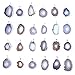 Rock Paradise Agate Geode Slice Pendants Beautiful Natural Agate Slice Druzy Pendant Silver Plated Edge