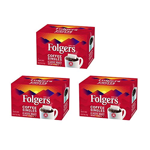 Folgers Coffee Singles Classic Roast Coffee Bags (114 count) Buy Online in UAE. Grocery