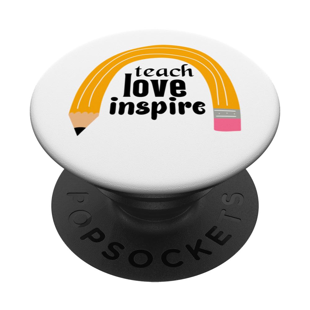 "Teach, Love, Inspire" Apparel for Educators and Teachers PopSockets Swappable PopGrip