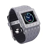 Moretek Silicone strap for Fitbit Blaze Wrist Replacement Band Smart Watch Fitness Strap Accessory (Yun)