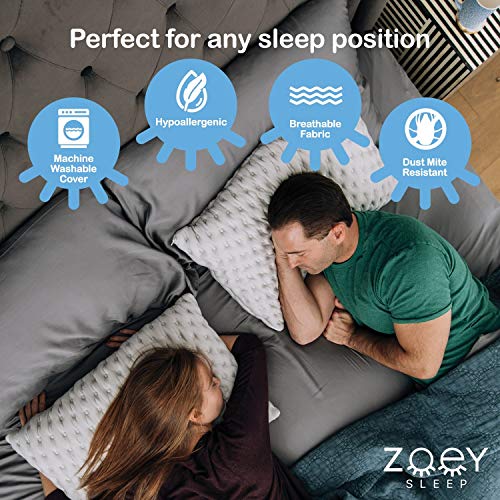 Zoey Sleep Shredded Memory Foam Luxury King Size Pillow Fully