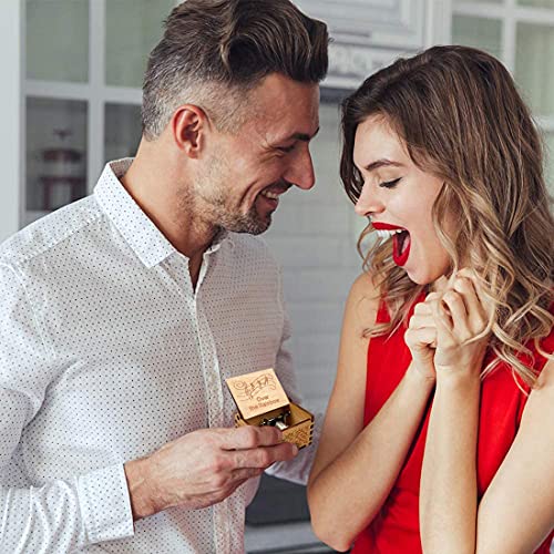 Hefonti Music Box Gift for Wife Daughter Son, Over The Rainbow Birthday Valentine Anniversary to Women Boyfriend Girl Girlfriend Musical Box Play You are My Sunshine