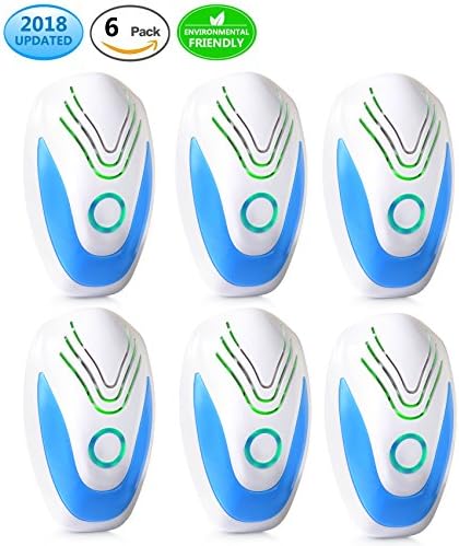 BCHWAY [2018 UPGRADED] Ultrasonic Pest Control Repeller Electronic Mice Repellent Plug In for Insect - Mice, Mouse, Bed Bugs, Spiders, Mosquitoes, Roaches, Ants, Fleas, Human &amp; Pet Friendly (6 Pack)