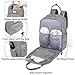 Diaper Bag Backpack, Large Capacity Nappy Baby Bags with Insulated Pockets and Changing Pad, Waterproof Unisex Travel Back Pack for Mom and Dad, Gray