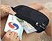 JET-BOND(TM XB02 Travel Money Pack Belt Very Thin Light Invisialbe Safe Waist Bag (Black)