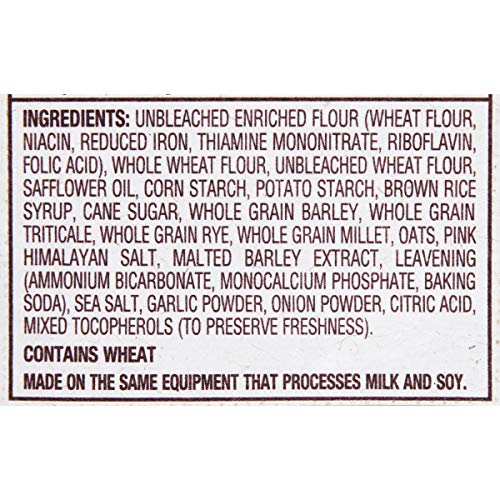 BACK TO NATURE CRACKERS, NON-GMO PINK HIMALAYAN MULTIGRAIN FLATBREAD, 5.5 OUNCE