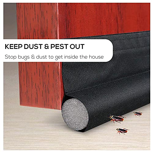Lazy Monk Foam Door Draft Stopper 32 36 Inch Bottom Gap Filler One Sided, Under Door Breeze