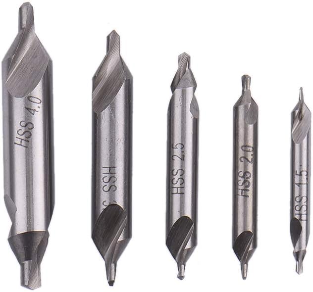 Center Drill Countersink Lathe Bit Mill Tooling Set Tip Angle 60 Degree