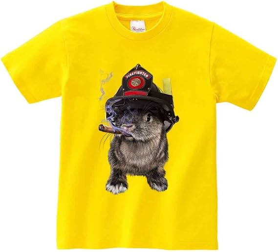 Amazon ノーブランド品 消防士のウサギ メンズ 半袖 Tシャツ オリジナルプリント 通販
