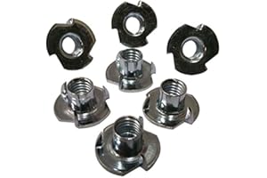 THE RIVET GALLERY 3 Prong T Nut 6-32 x 1/4" (Tee Nut) Qty: 100 Zinc Plated
