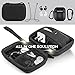 Airpods Accessories - Derhom Airpods Waterproof Silicone Hang Case Cover Anti-Lost Strap, Ear Hooks, Keychain, Headphone Accessories Storage Travel Bag Apple Airpod (Black)