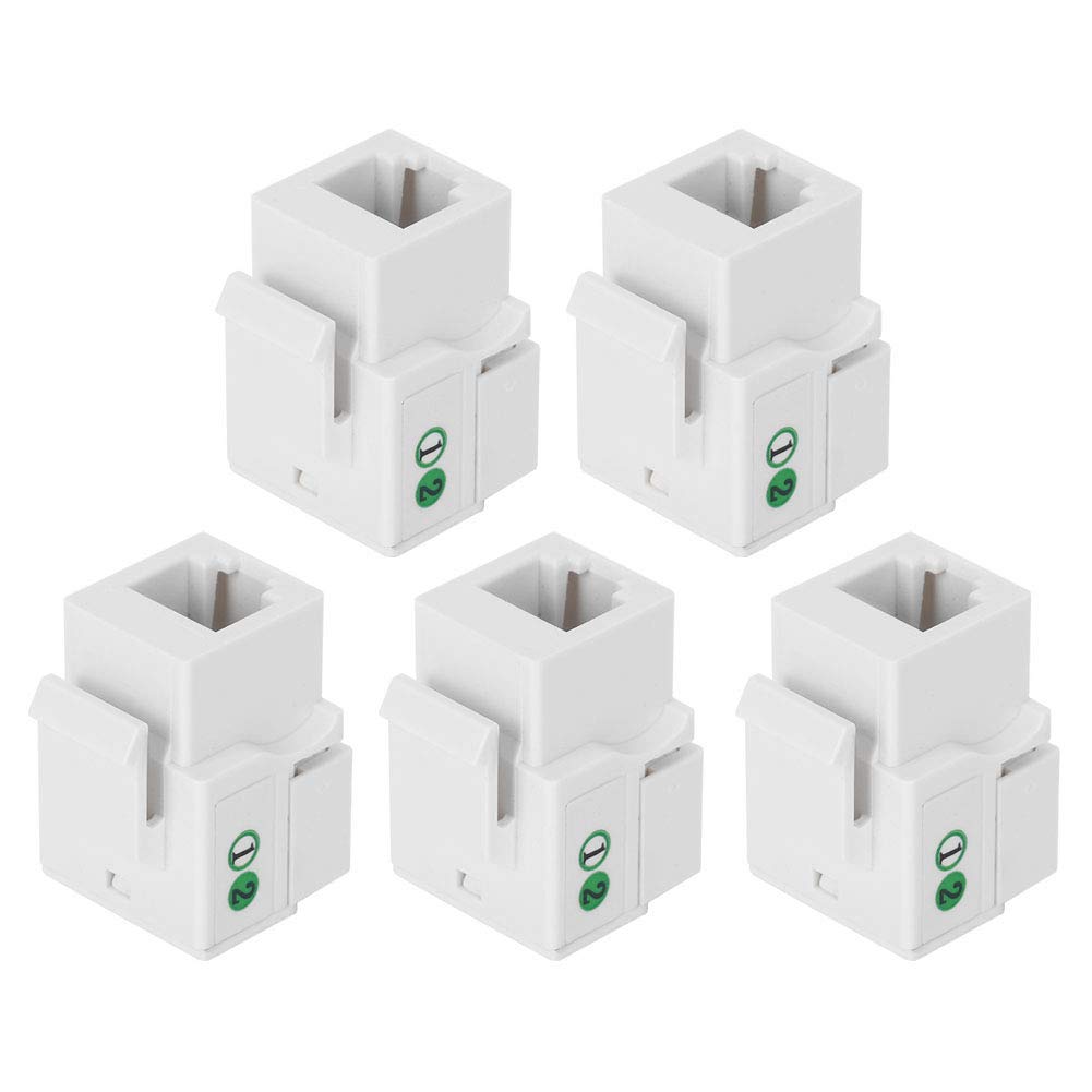 Tomotato Telephone Modular Plug,5 Pcs Telephone Keystone Jack RJ11 CAT3 Telephone Voice Module Network with Dust Cover
