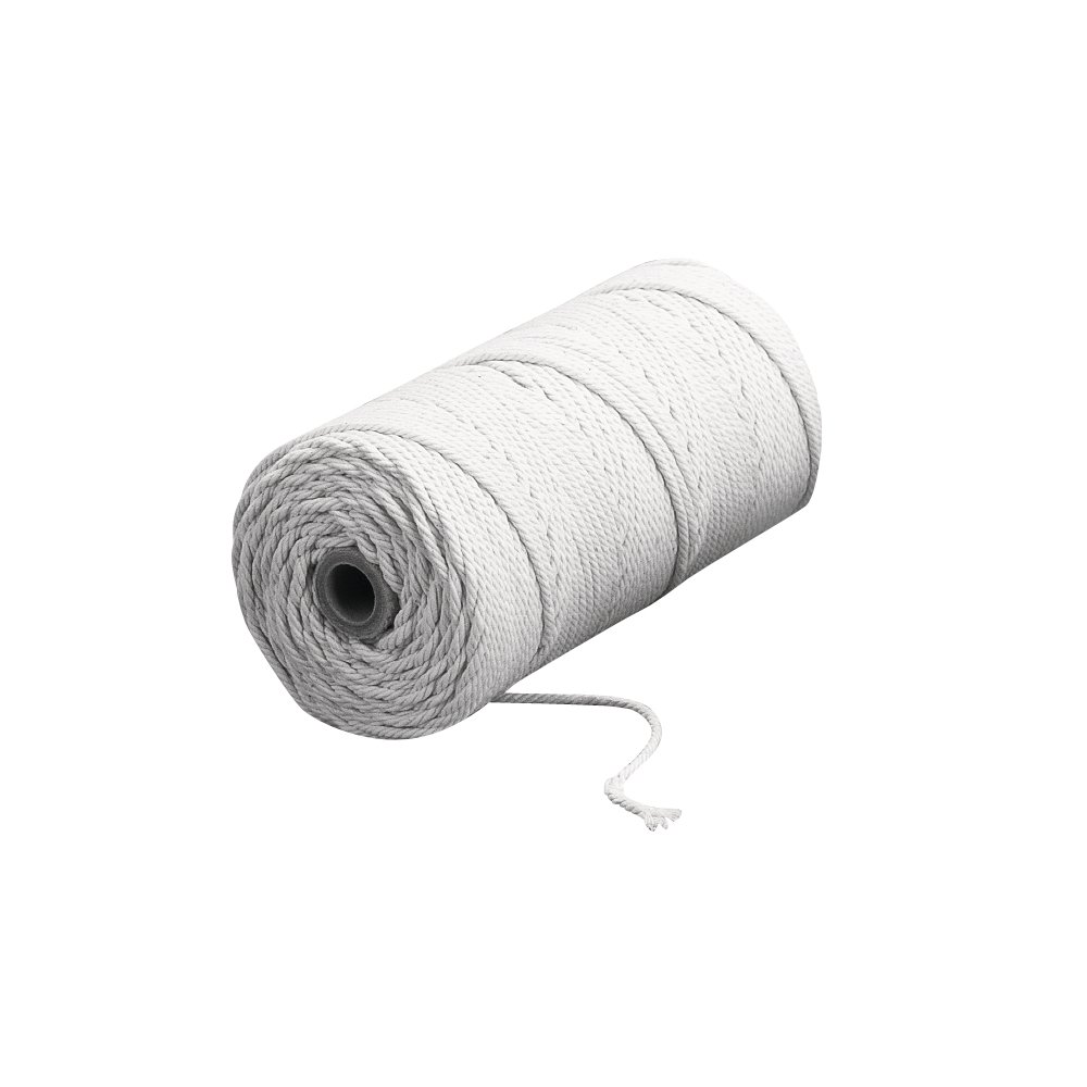 RAYHER HOBBY Yarn for Craft, Floristry and Decorations, Macrame Cord, 2mm ø, ca. 180g, spool 70m, white, 80% Cotton, 20% Polyester, 4400102 — image 1
