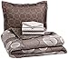 Amazon Basics Lightweight Microfiber Bed-in-a-Bag Comforter 5-Piece Bedding Set, Twin/Twin XL, Industrial Gray