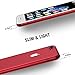 RANVOO iPhone 8 Plus Case, iPhone 7 Plus Case, Clear Soft Slim Fit Thin Case with Premium Flexible Chrome Bumper and Transparent TPU Back Plate Gel Cover for Apple iPhone 8 Plus / 7 Plus (Crystal Red)