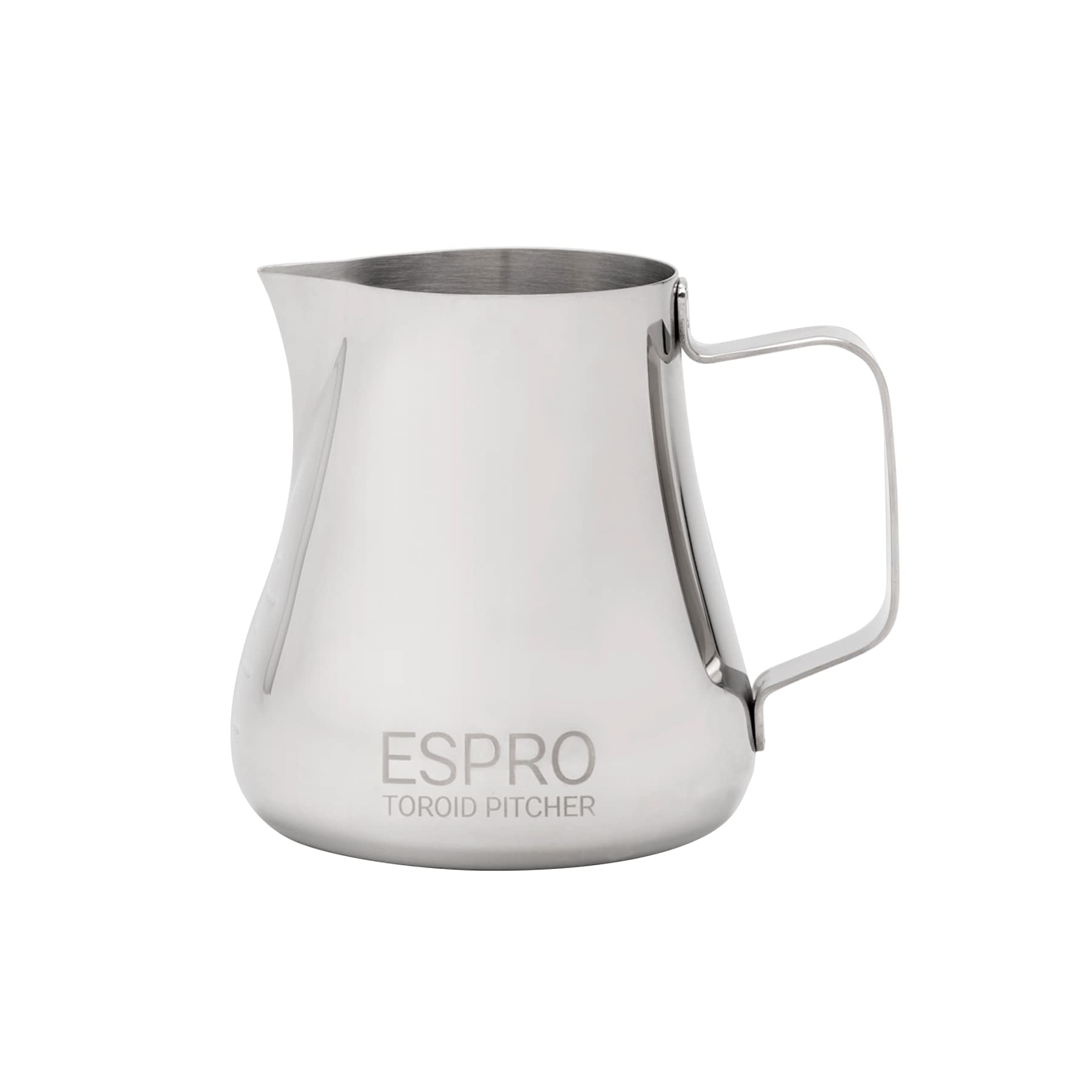 ESPRO Toroid Milk Frothing Pitcher - Stainless Steel Milk Steamer Pitcher for Milk Frothing and Steaming, Espresso Accessories for Coffee Bar, 12 Ounce