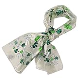 Purple Box Jewelry Shamrock Scarf One Size Ivory (White)