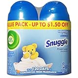 Air Wick Freshmatic Automatic Spray Air Freshener, Familiar Favorites Collection, Snuggle Fresh Linen Scent, Twin Refills, 6.17 Ounce