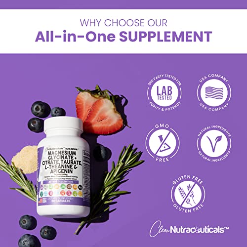 Magnesium Glycinate Complex 1000mg with LTheanine 200mg Apigenin 50mg