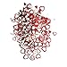 Sparkling Red and White Heart Foil Confetti - 0.5 oz ( 1 Pack), Perfect for Anniversaries, Wedding Parties and More