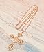 Sisfrog Crystal Rose Gold Plated Rhinestone Cross Necklace Long Chain Charms Pendant Necklace Jewelry for Women and Teens, Gifts for Birthday, Baptism, Easter