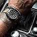 VOEONS Leather Watches for Mens Brown Genuine Leather Business Watch Analog Quartz Classical Casual Watches for Men, Teens, Waterproof, Calendar