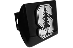 Elektroplate Stanford Cardinal Black Metal NCAA Trailer Hitch Cover Fits 2 Inch Auto Car Truck Receiver