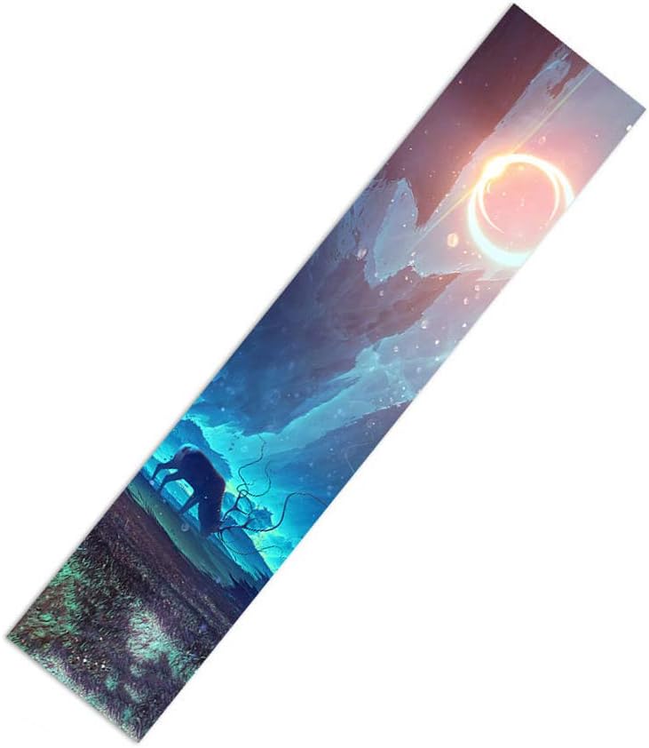 Rayauto 47"X10" Sport Outdoor Skateboard Longboard Dancing Board Double Rocker Board Penny Cruiser Board Waterproof Diamond Griptape Sheet Sticker Deck Sandpaper