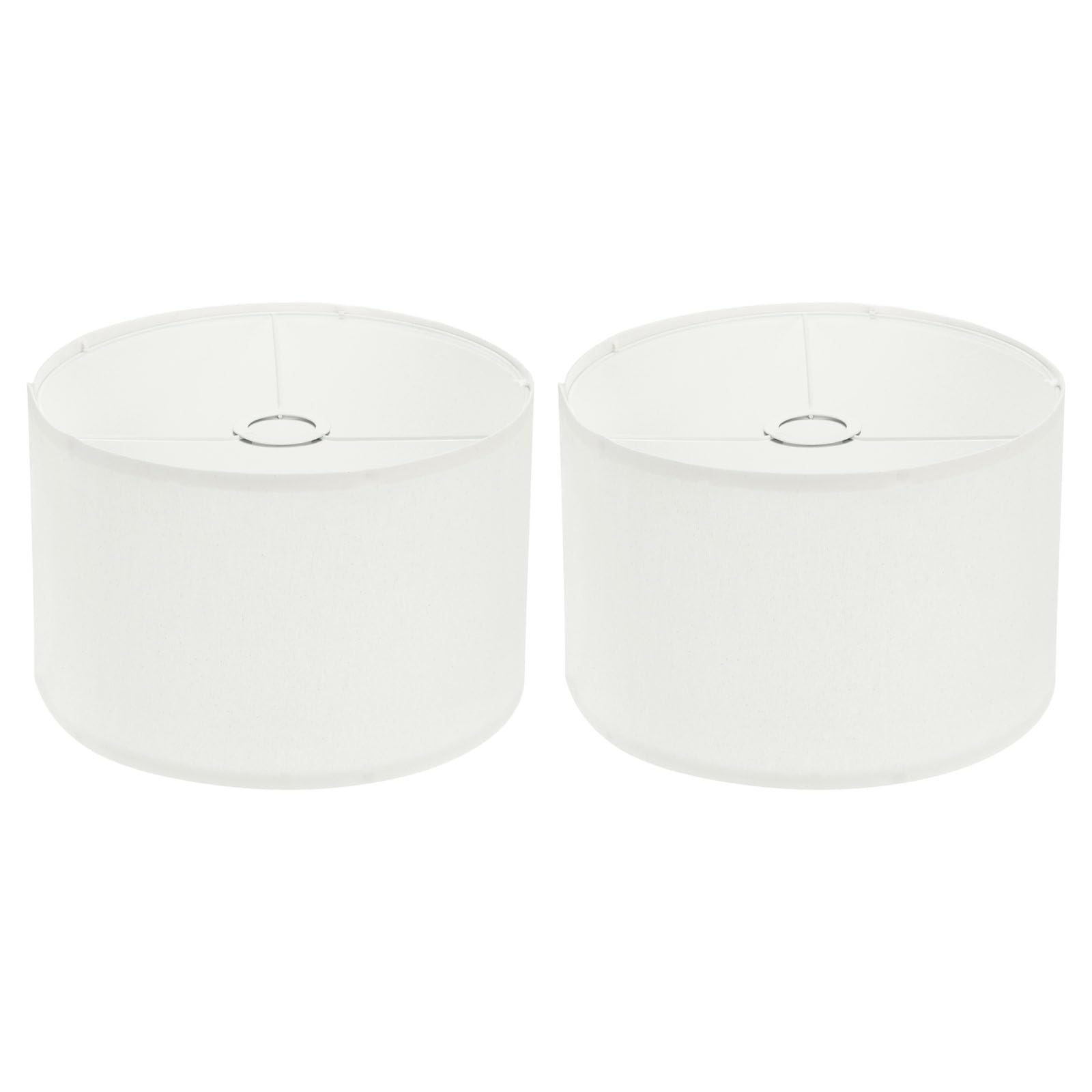 YOKIVE 2 Set Drum Lamp Shades, Table Lamps Floor Lamps | Provide Warm Light Great for Living Room, Bedroom, Study Room, Office (Beige, 12"x12"x8")